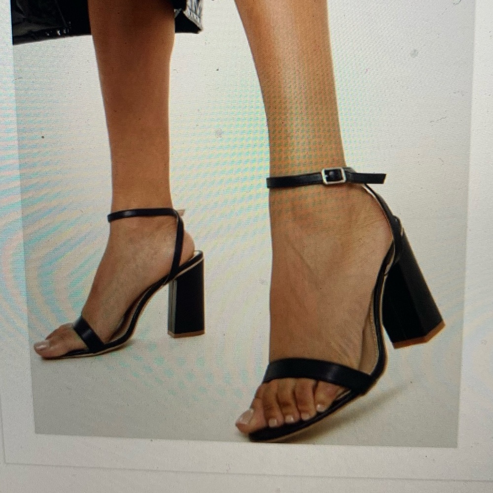 Black chunky heels